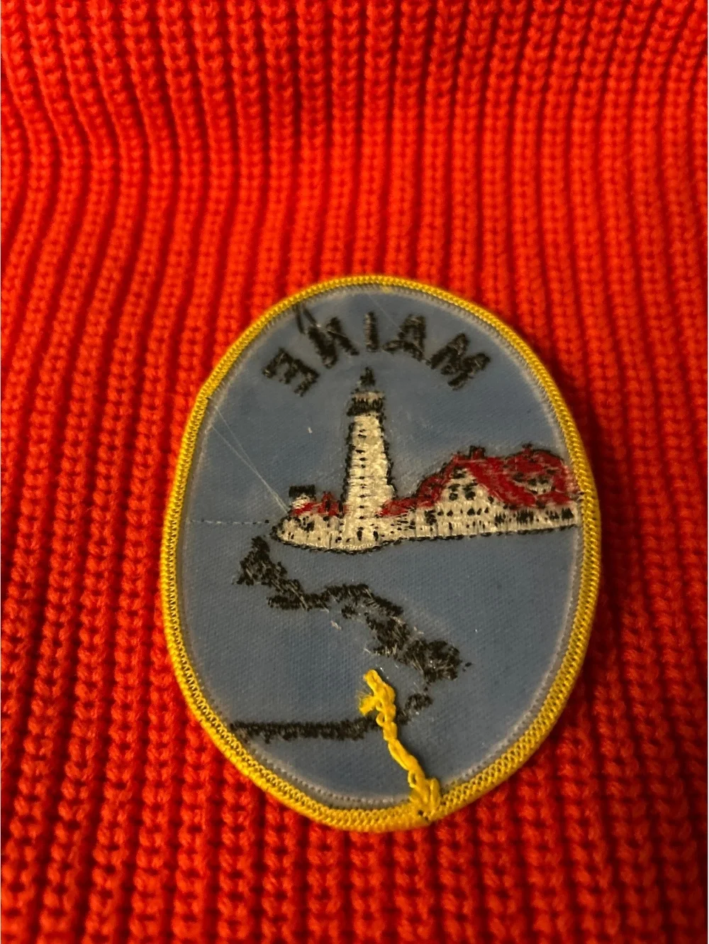 Vintage Maine Lighthouse Embroidered Patch